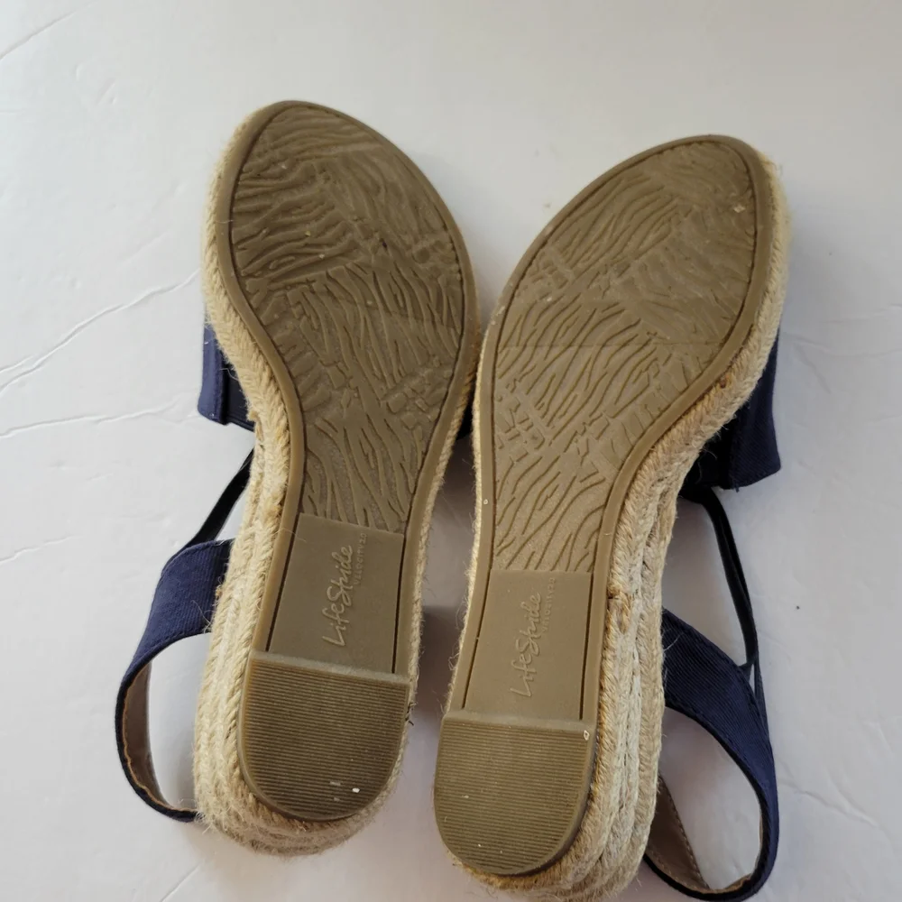 Life Stride Canvas Navy Espadrilles - Picture 4 of 5